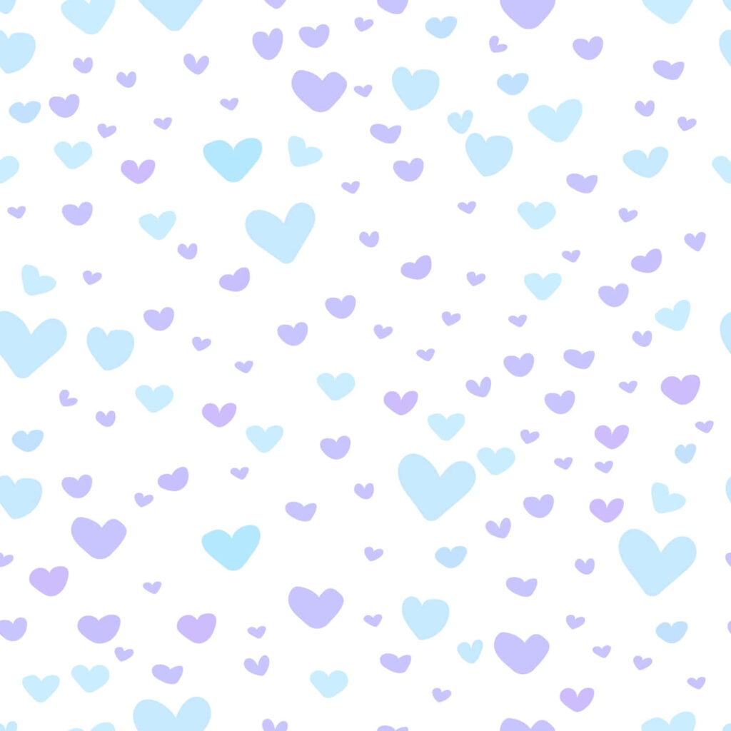 Cheerful Blue & Purple Heart Wallpaper Background Design