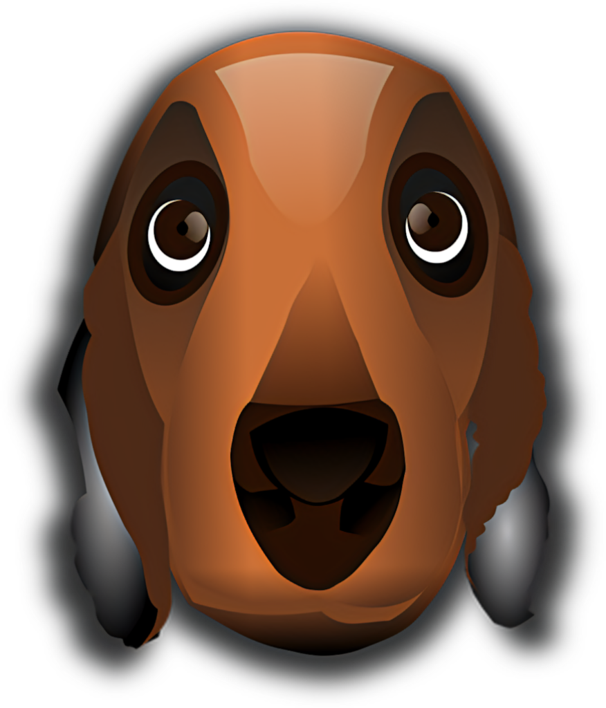 Charming Cartoon Wallpaper of a Friendly Brown Dog's Face