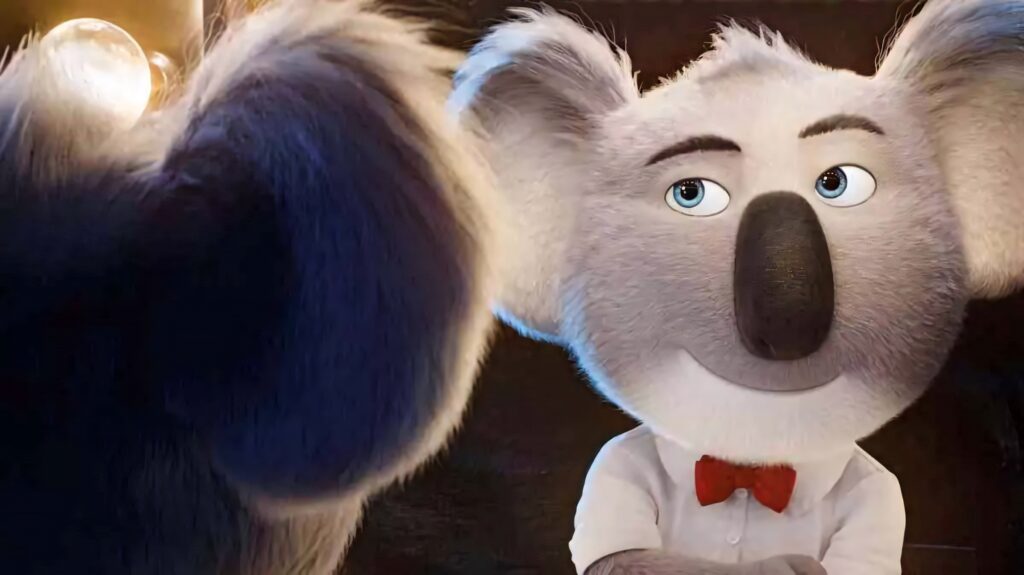 Buster Moon: Charismatic Koala Reflects in Stylish Wallpaper