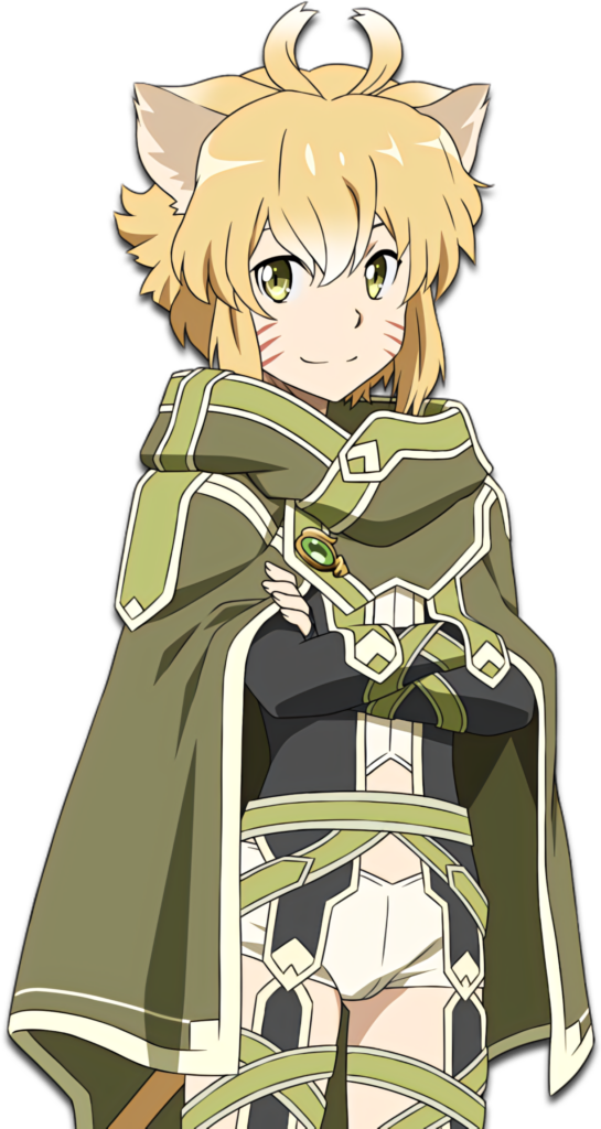 Anime Wallpaper: Cait Sith in Green Cloak - Whimsical Character Design