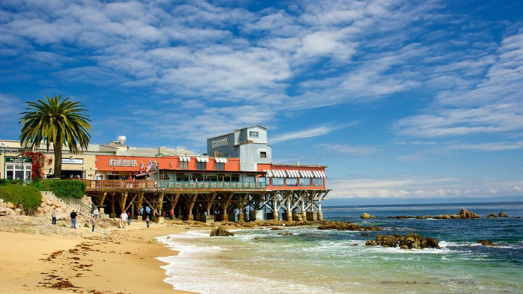Charming Cannery Row Beachfront: Colorful Stilted Buildings & Ocean Wallpaper