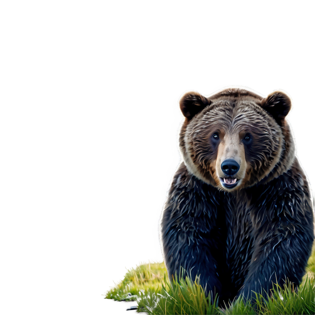 Charming Cartoon Bear Wallpaper with Cheerful Gradient Background