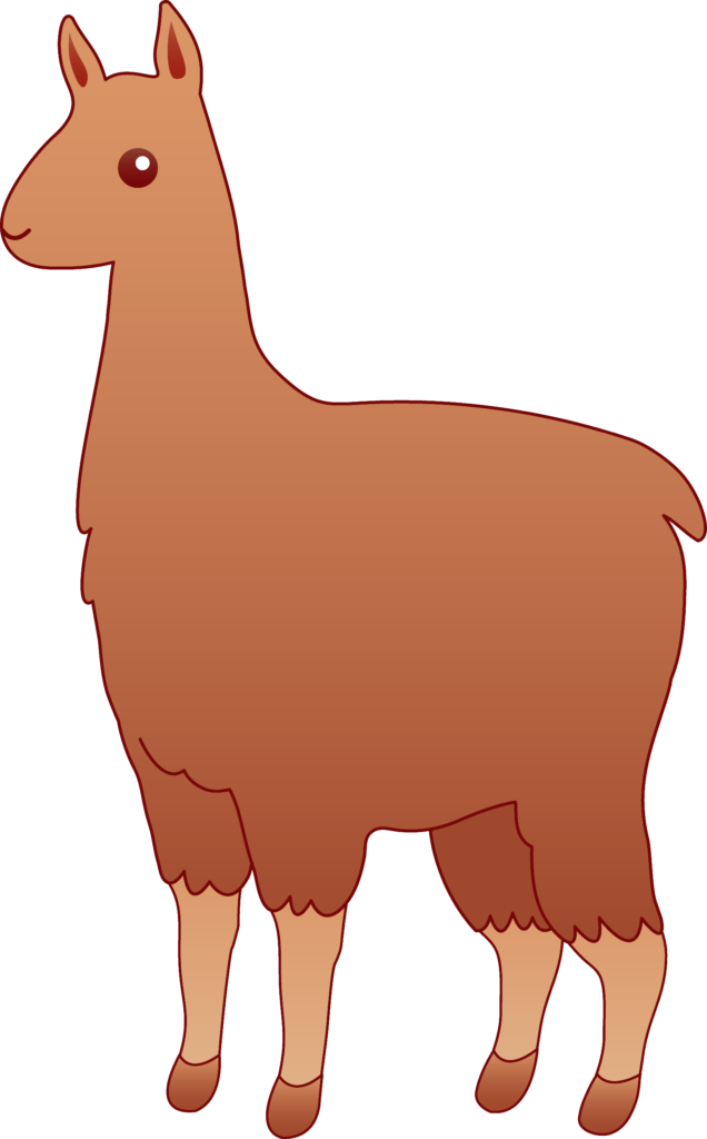 Charming Brown Alpaca Cartoon Wallpaper for Whimsical Digital Spaces