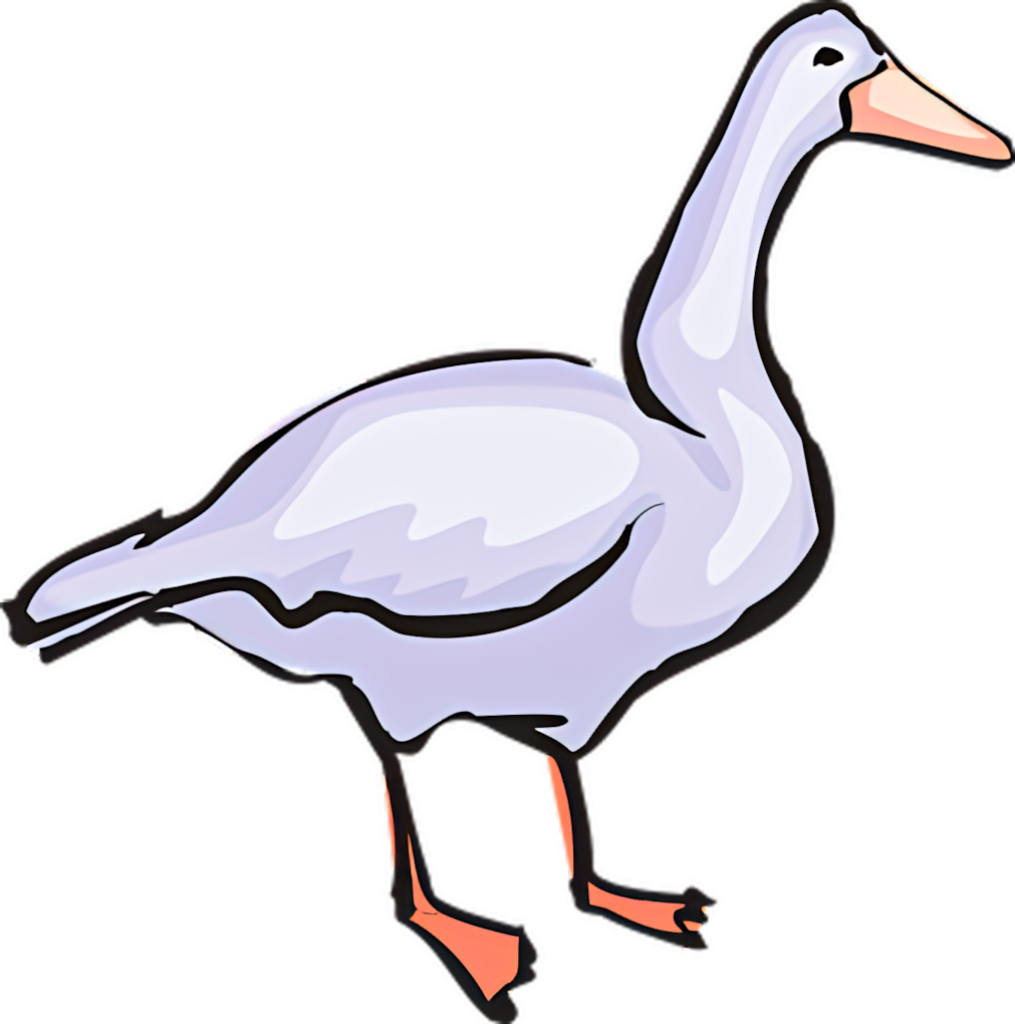 Whimsical Goose Cartoon Wallpaper for a Fun Digital Background