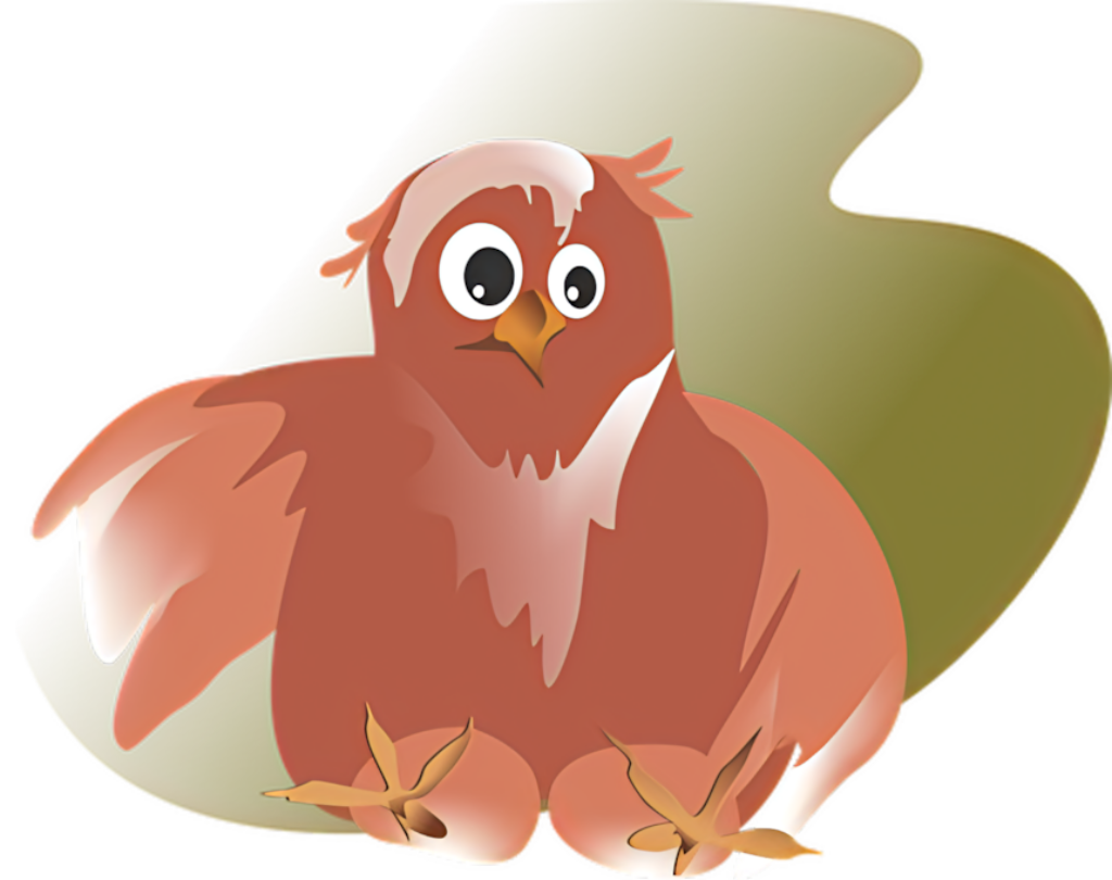 Charming Cartoon Owl Vector Wallpaper: Cute Brown Owl Illustration