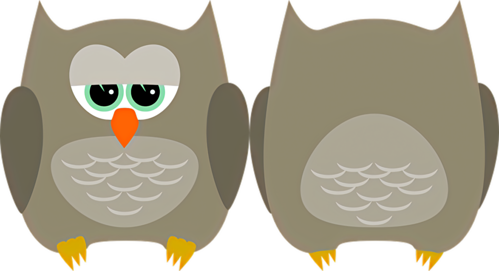 Charming Cartoon Owls Wallpaper - Whimsical Brown Design