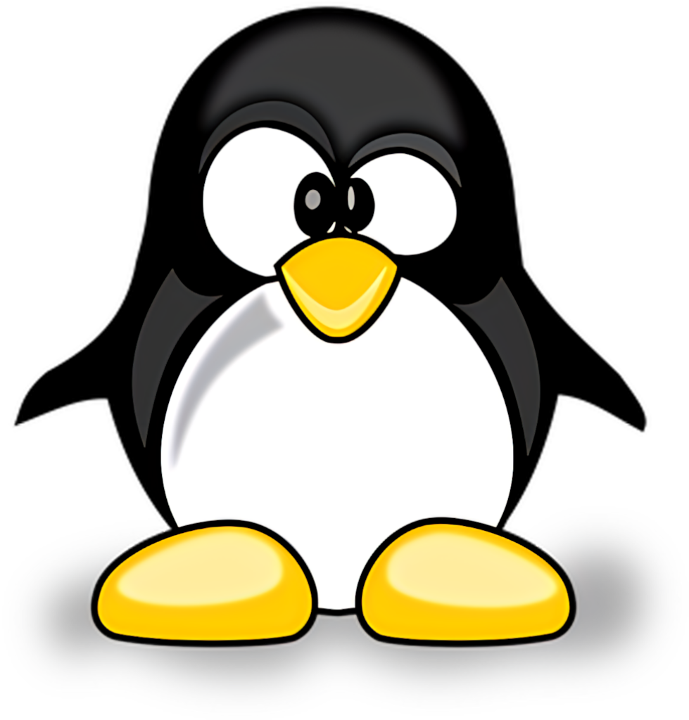 Charming Cartoon Penguin Wallpaper: Whimsical Black & White Design