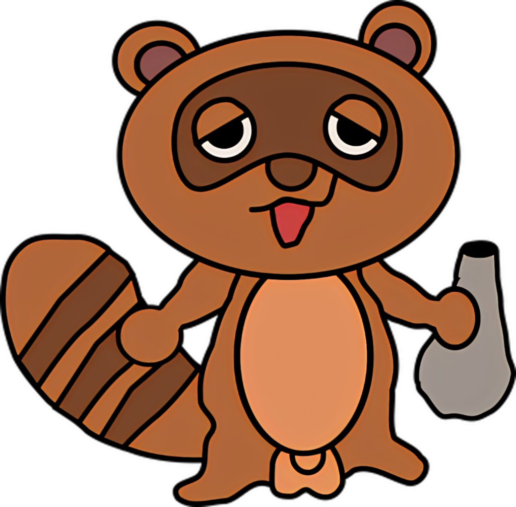 Adorable Raccoon Thief Wallpaper - Playful Cartoon Art
