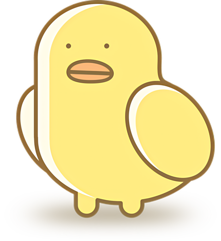 Cute Cartoon Yellow Bird Wallpaper - Minimalist Design PNG