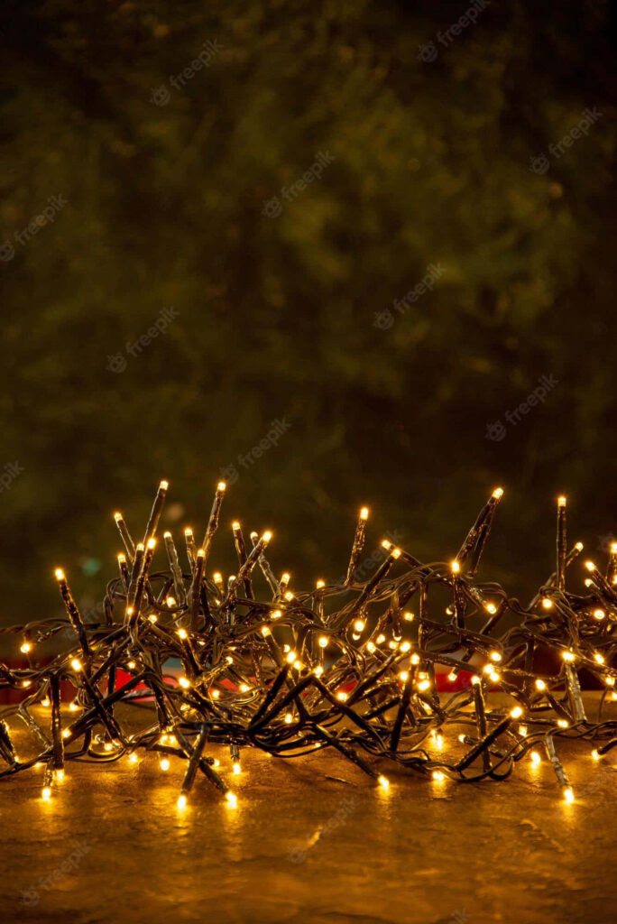 Charming Christmas Lights Wallpaper for a Cozy Holiday Atmosphere