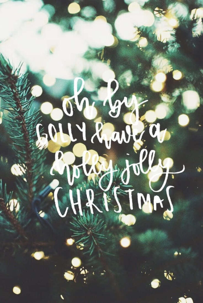 Charming Christmas Tree Wallpaper: Holly Jolly Festive Spirit