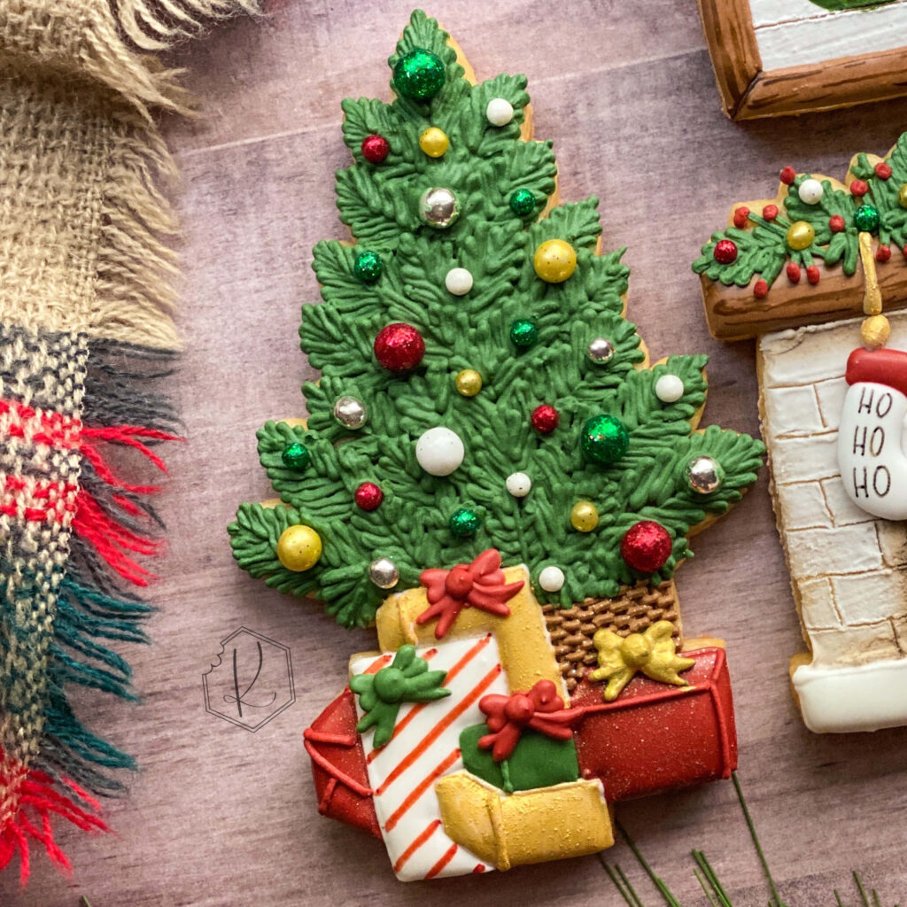 Charming Christmas Wallpaper: Festive Cookie & Rustic Holiday Decor