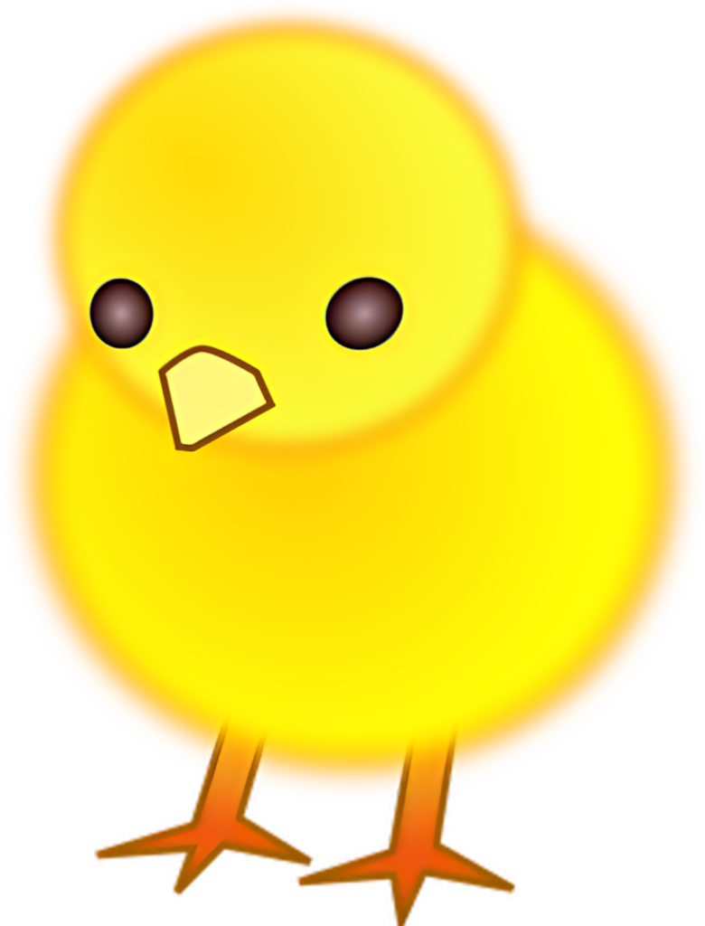 Charming Yellow Chick Cartoon Wallpaper for Adorable Backgrounds