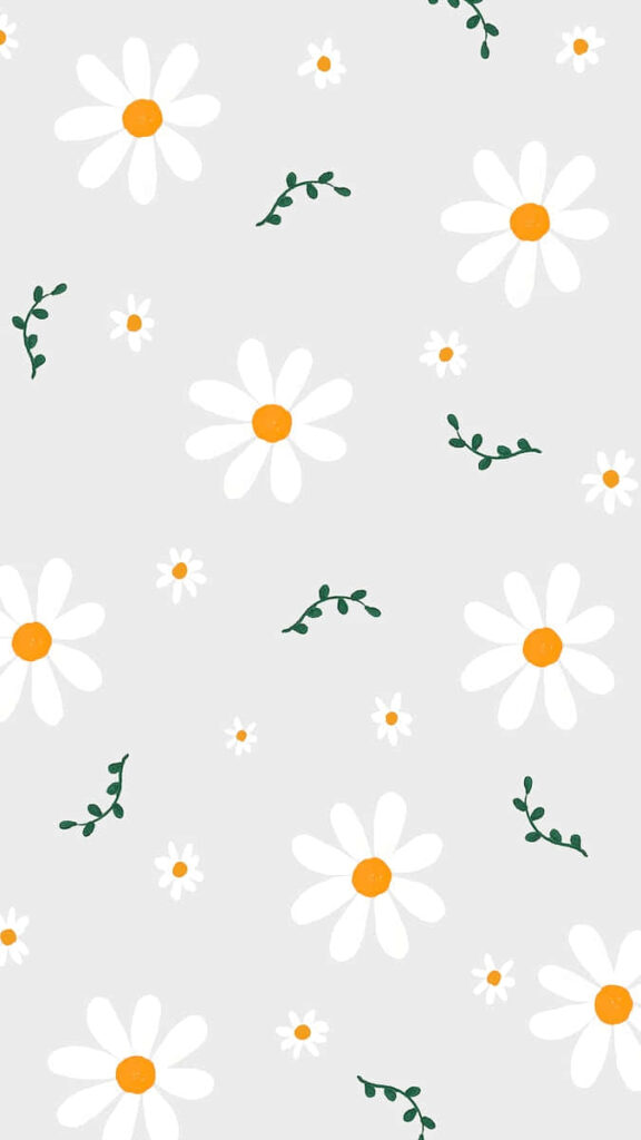 Charming Daisy Flower Wallpaper: Nature-Inspired Background Design