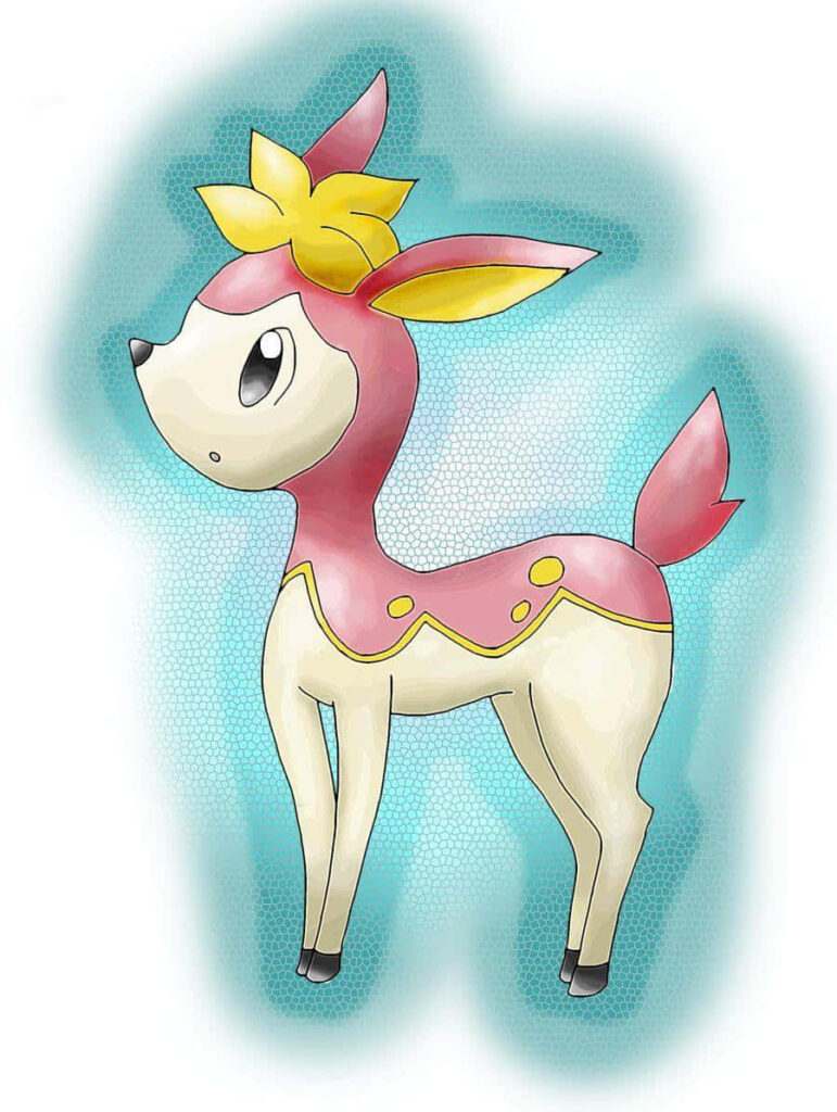 Vibrant Deerling Wallpaper: Colorful Illustration with Soft Glow