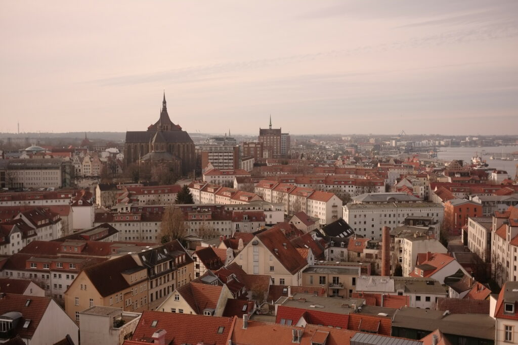 Scenic European Cityscape Wallpaper: Historic Meets Modern Charm