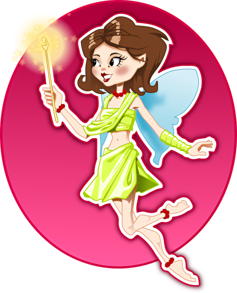 Enchanting Fairy Wallpaper: Vibrant Green Outfit & Pink Background
