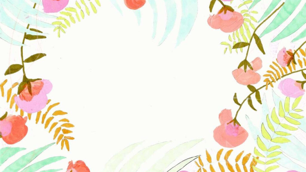 Charming Floral Wallpaper: Hand-Painted Design for Inviting Background