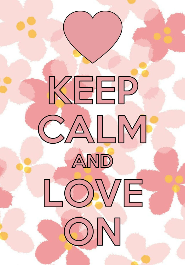 Charming Floral iPhone Lock Screen: Keep Calm & Love On Wallpaper