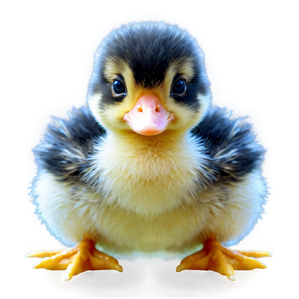 Charming Fluffy Duck Chick Wallpaper with Playful Beak and Eyes