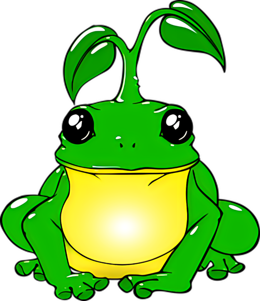 Charming Cartoon Green Frog Wallpaper - Playful & Whimsical Design
