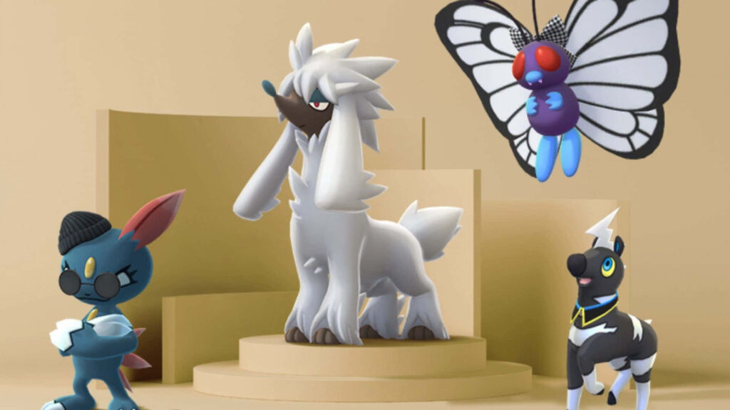 Charming Furfrou Wallpaper with Sneasel, Butterfree & Blitzle
