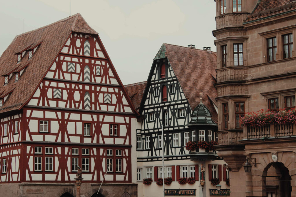 Charming German Half-Timbered Houses Wallpaper Background