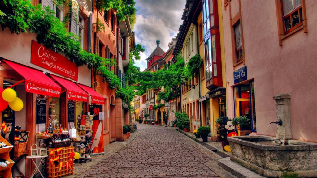 Charming German Countryside Village Wallpaper Background