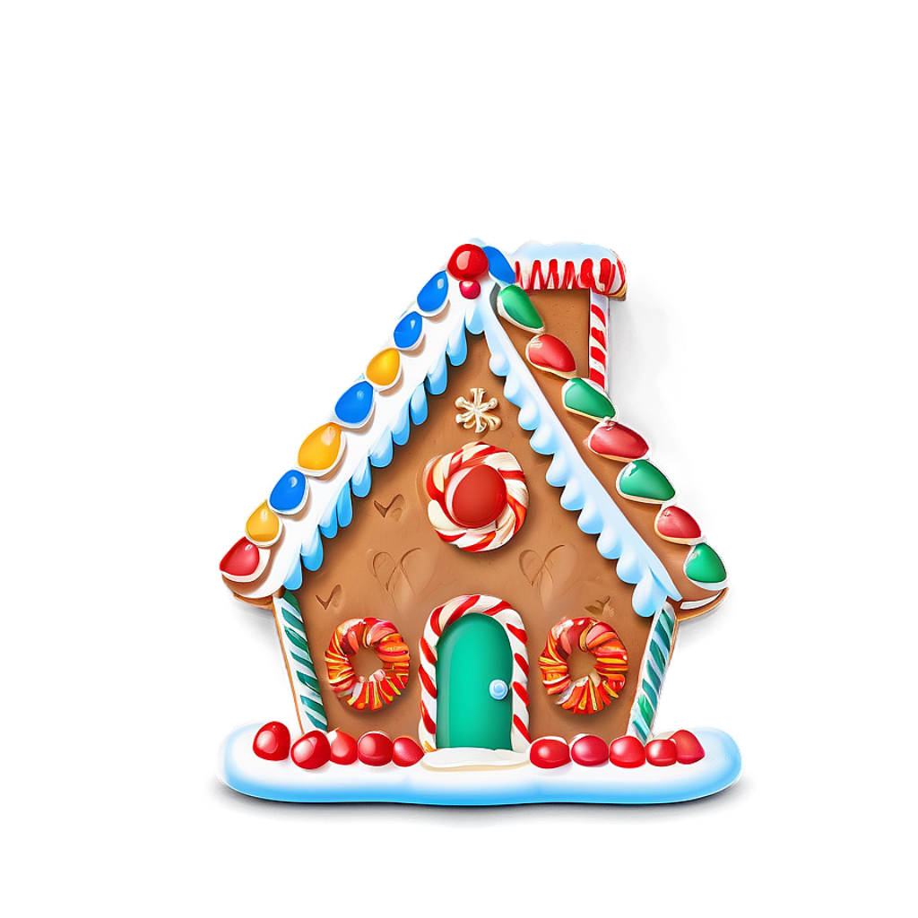 Charming Gingerbread House Wallpaper: Festive & Colorful Holiday Design