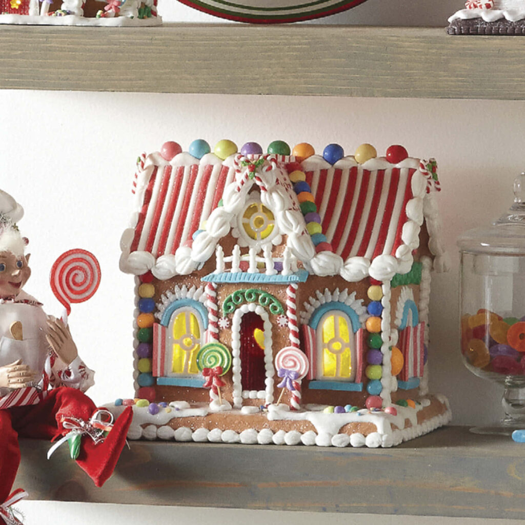 Charming Gingerbread House Wallpaper for a Cozy Holiday Background