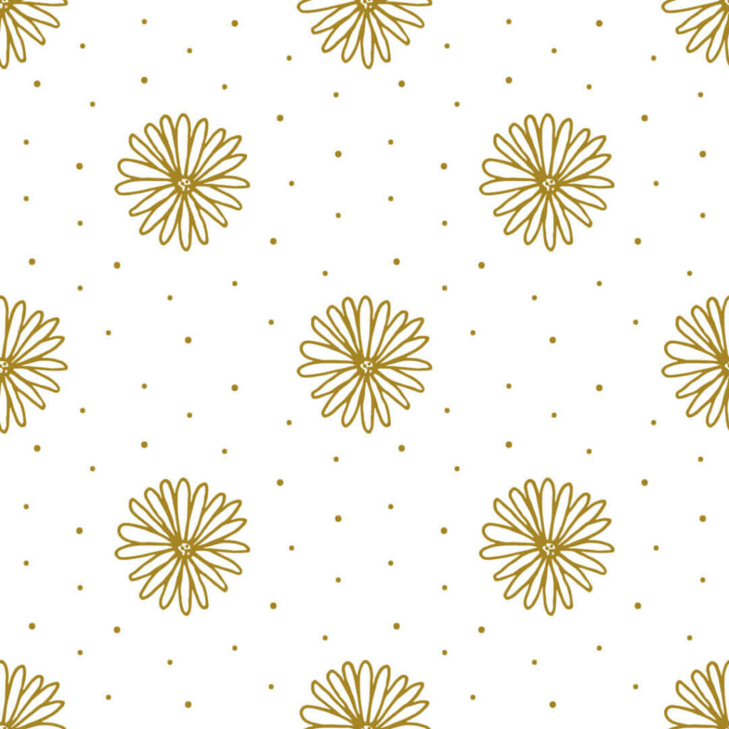 Charming Golden Yellow Daisy Wallpaper on White Background