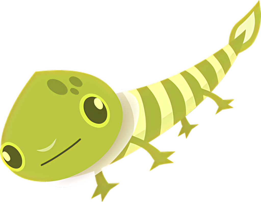 Charming Cartoon Gecko Wallpaper: Playful Green Vector Illustration