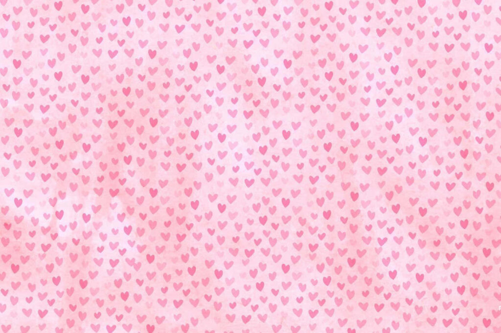 Charming Pink Heart Pattern Wallpaper on Soft Pastel Background