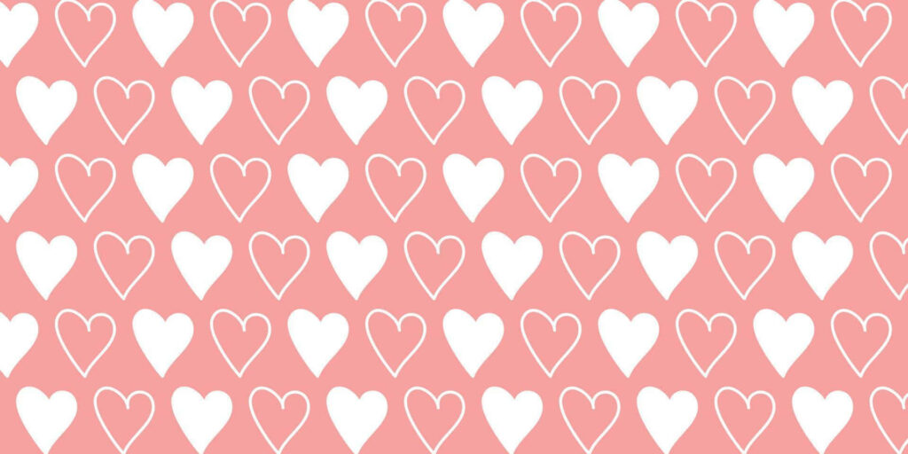 Charming Pink Heart Wallpaper: Romantic Pattern for Cheerful Vibes