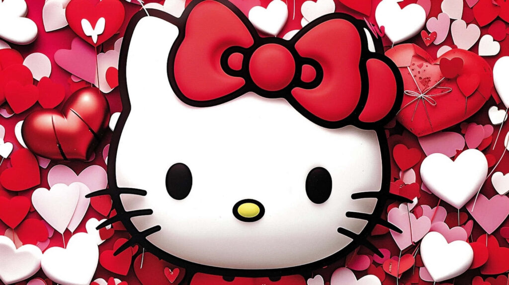 Valentine's Day Hello Kitty Wallpaper: Cute Hearts & Festive Vibes