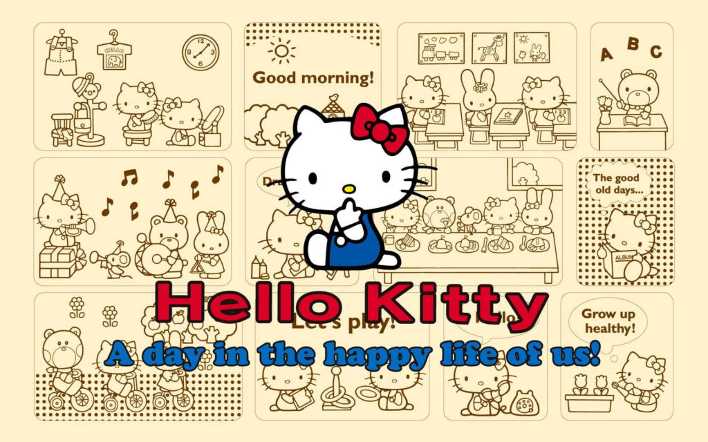Whimsical Hello Kitty Wallpaper: Charming Daily Adventures in Pastels