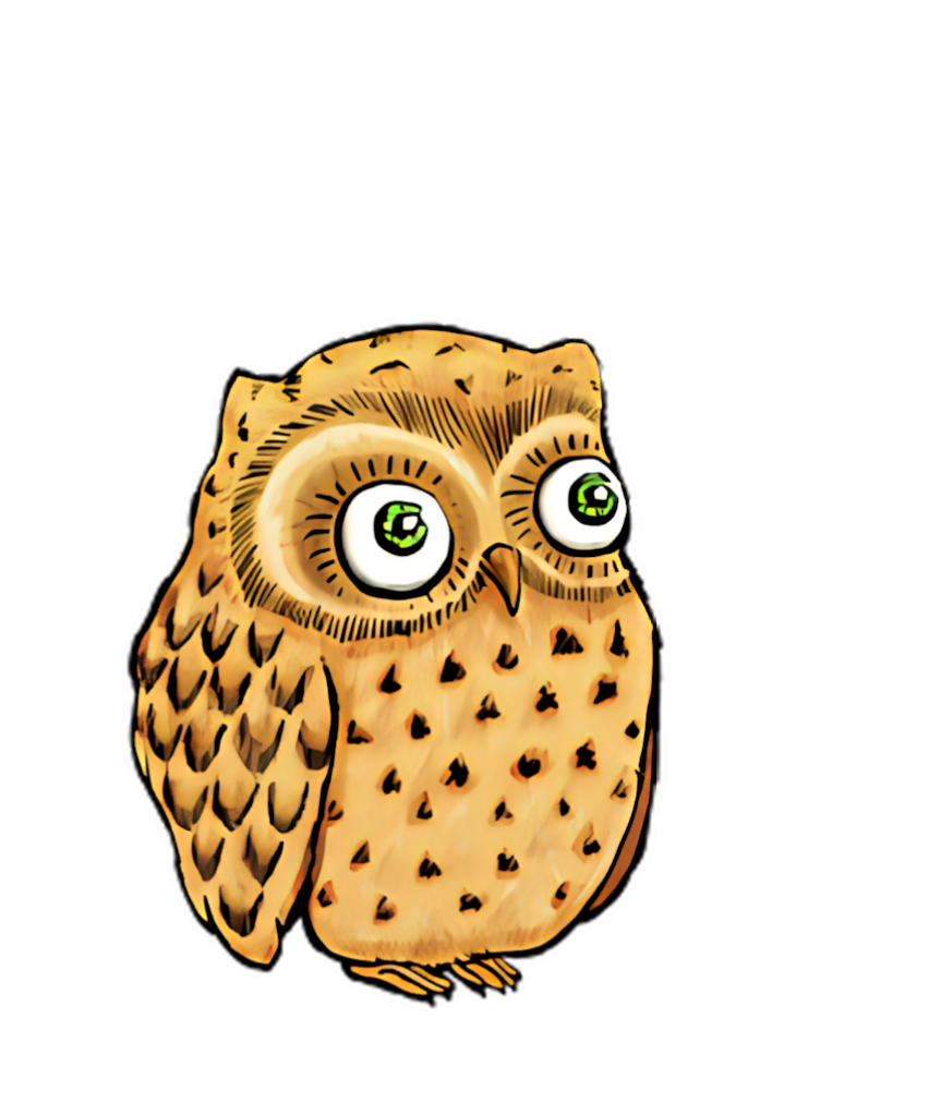 Charming Illustrated Owl Wallpaper with Intricate Patterns