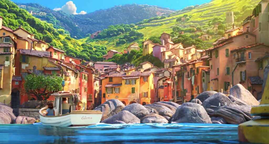 Charming Italian Village Wallpaper with Colorful Houses & Clear Waters