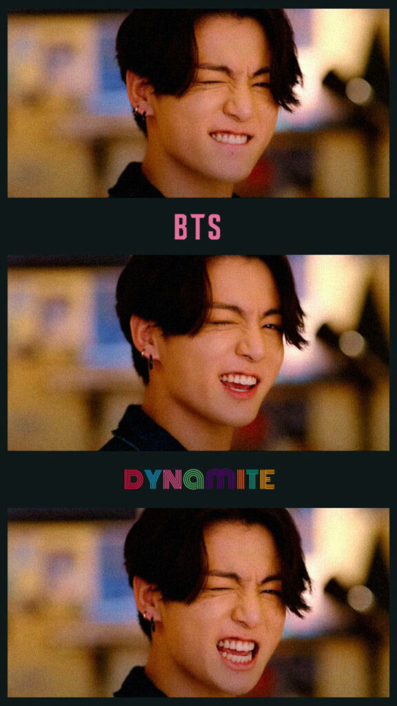 Dynamite-Themed Jungkook Wallpaper: Charming Collage Background