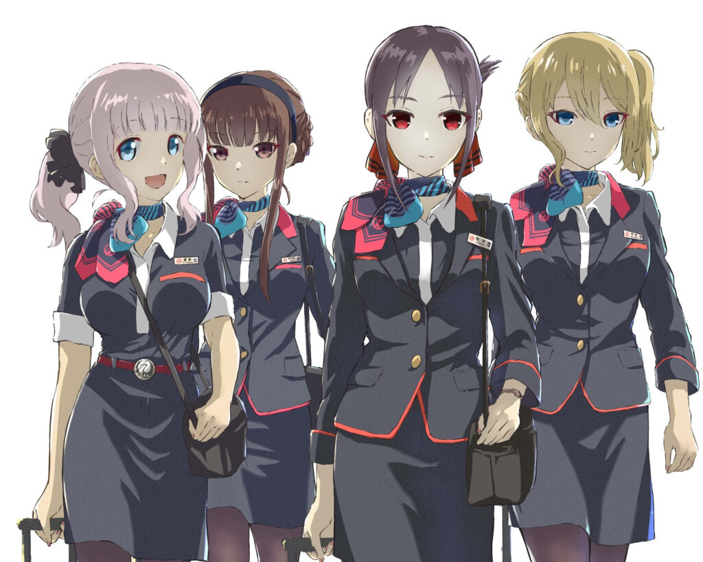 Elegant Anime Wallpaper: Captivating Kaguya-sama Female Characters