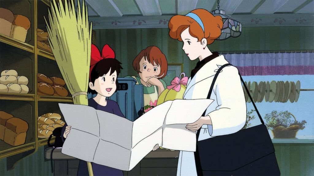 Kiki's Delivery Service Bakery Wallpaper: Charming Scene with Kiki