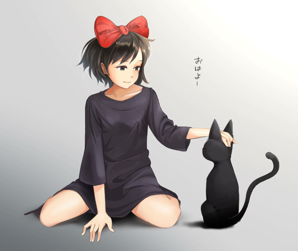 Charming Kiki's Delivery Service Wallpaper with Jiji - Magical Background