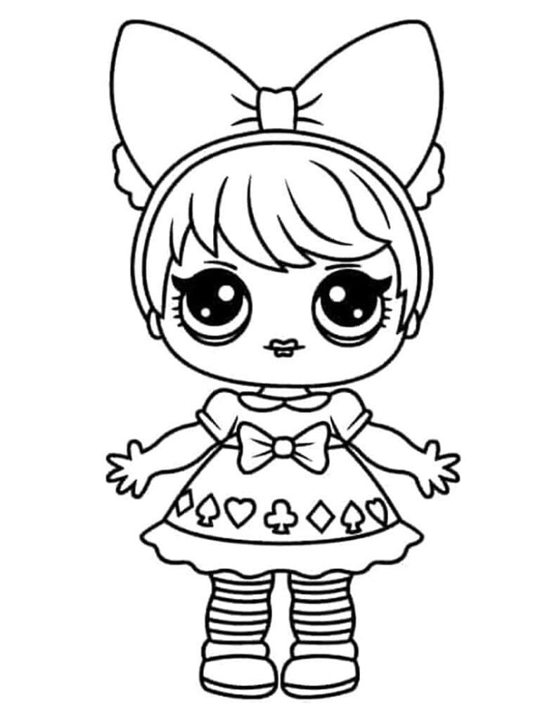 Charming LOL Surprise Doll Coloring Page for Creative Fun Wallpaper