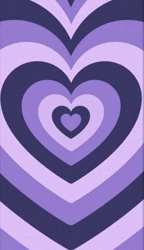 Charming Purple Hearts Wallpaper Background - Artful Layered Design