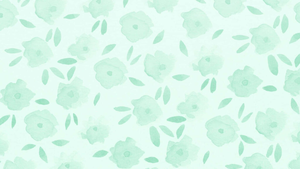 Charming Light Green Floral Wallpaper for a Fresh, Aesthetic Background