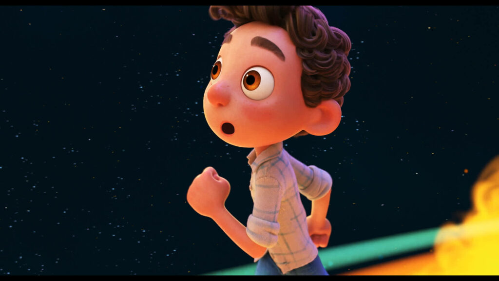 Charming Luca Wallpaper: Pixar Magic Under a Starry Night Sky