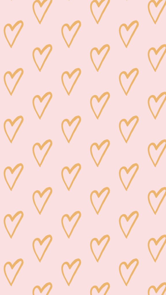 Charming Minimalist Heart Pattern Wallpaper in Soft Pastels