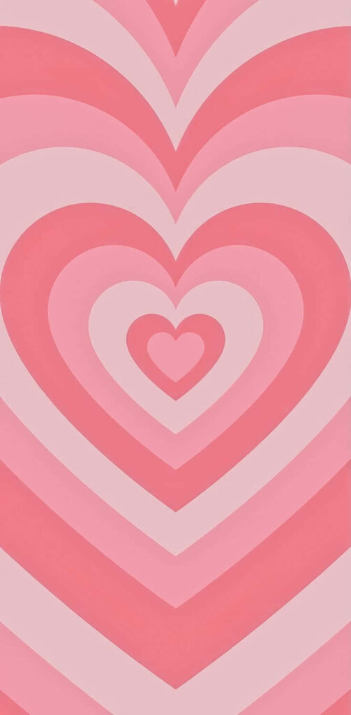 Charming Pink Heart Wallpaper Background for a Minimalist Aesthetic
