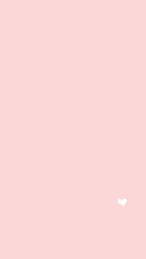 Charming Minimalist Pink Wallpaper with White Heart Accent