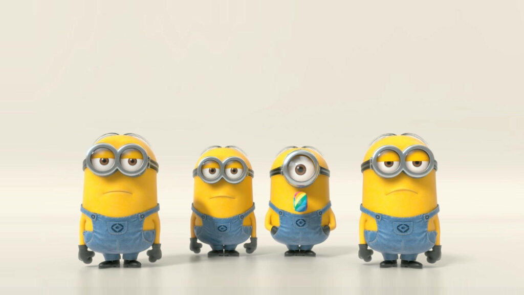 Charming Minions Wallpaper: Serious Faces & Iconic Yellow Humor